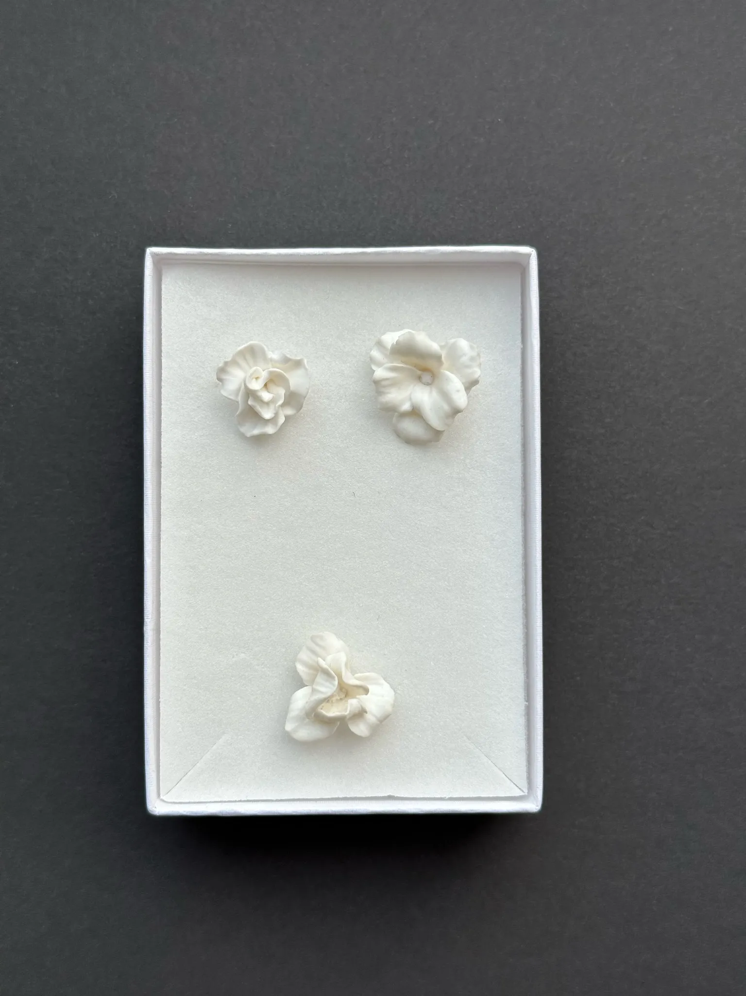 Close-up detail of bridal hair accessory